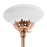 3 Light Floor Lamp with Scalloped Glass Shades