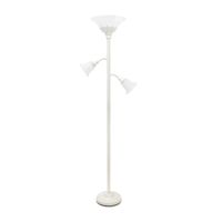 3 Light Floor Lamp with Scalloped Glass Shades