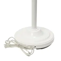 3 Light Floor Lamp with Scalloped Glass Shades