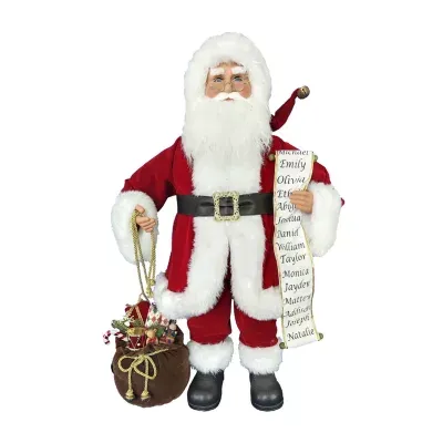 Kurt Adler 34-Inch Kringle Klaus Traditional  And List Santa Figurine