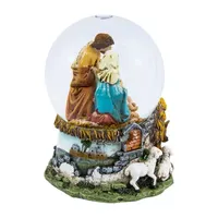 Kurt Adler Musical Holy Family Snow Globes