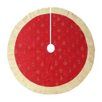 Kurt Adler Red And Gold Ornament Tree Skirt