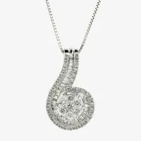 Diamond Blossom Womens / CT. T.W. Mined White Diamond 10K Gold Pendant Necklace