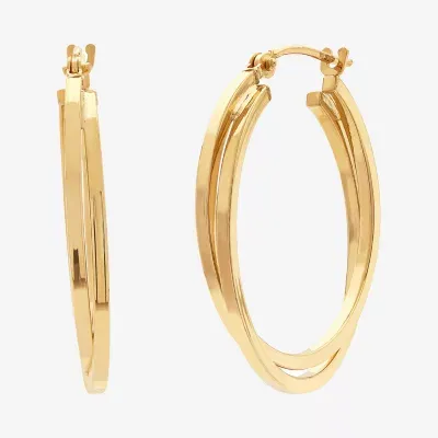 14K Gold 27.5mm Hoop Earrings