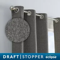 Eclipse Carter Energy Saving Light-Filtering Grommet Top Set of 2 Curtain Panel