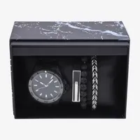 Unisex Adult Black 4-pc. Watch Boxed Set Mac7095jc