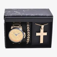 Mens Gold Tone 3-pc. Watch Boxed Set Mac7100jc