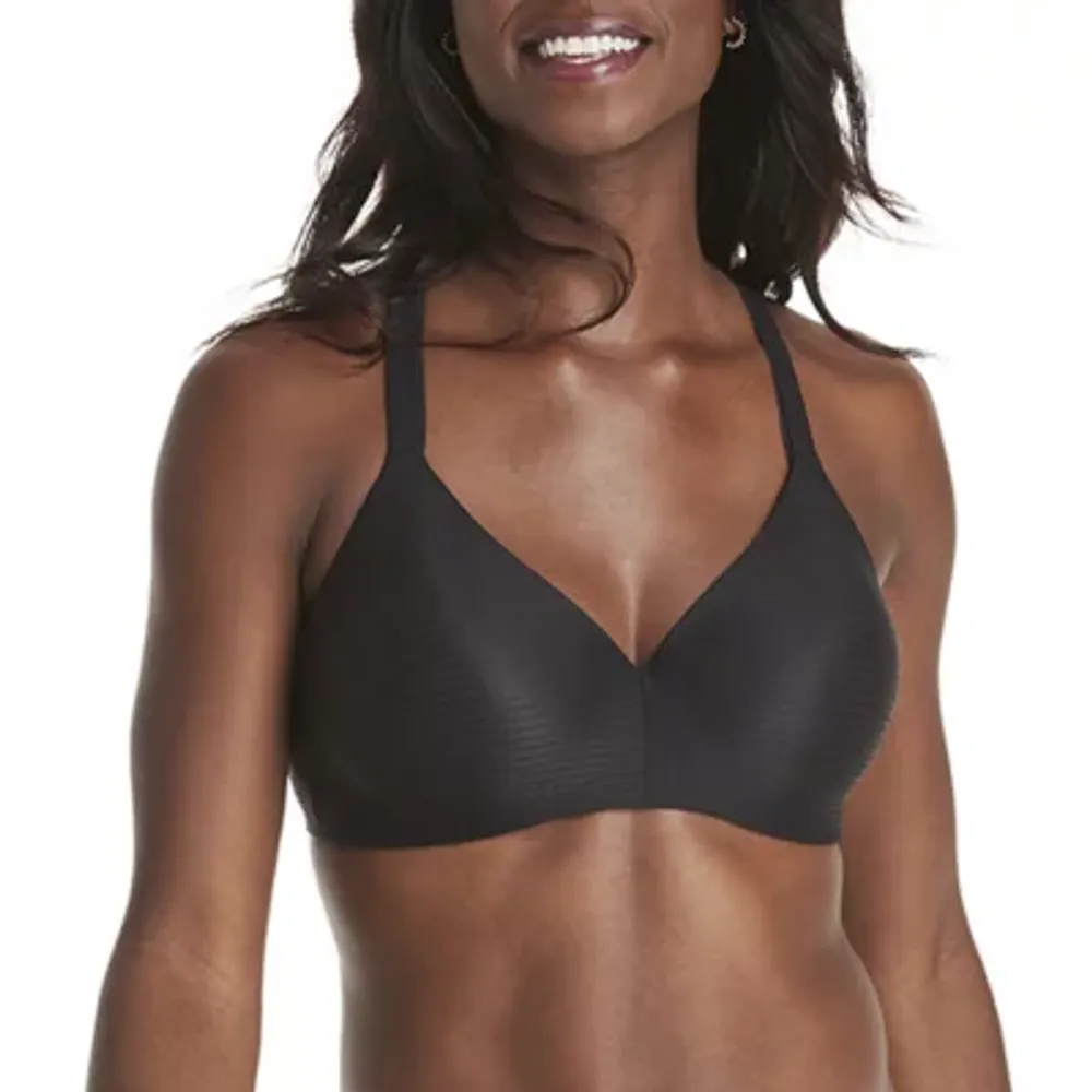 Hanes Womens Concealing Petals Wireless Bra with Convertible
