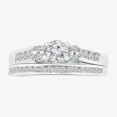 Womens / CT. T.W. Natural White Diamond 10K Gold Round Bridal Set