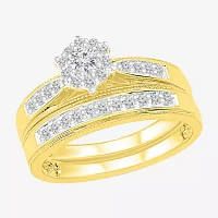 Womens 3/8 CT.T.W. Natural Diamond 10K Gold Bridal Set