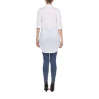 White Mark Womens Long Sleeve Tunic Top