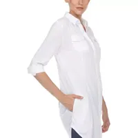 White Mark Womens Long Sleeve Tunic Top