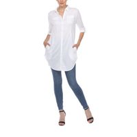 White Mark Womens Long Sleeve Tunic Top