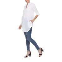 White Mark Womens Long Sleeve Tunic Top