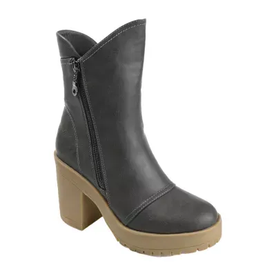 Journee Collection Womens Jaquie Block Heel Booties