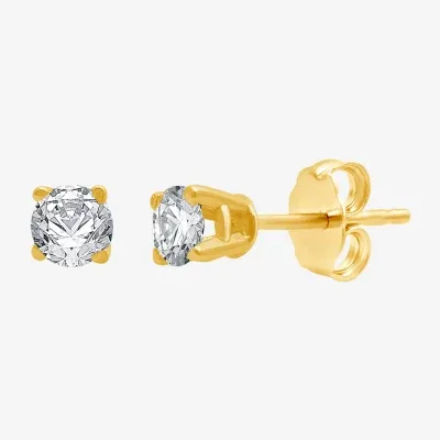 (G / SI1-SI2) Ever Star 1/4 CT. T.W. Lab Grown White Diamond 10K Gold 3.2mm Stud Earrings