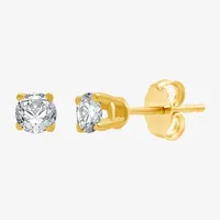 (G / SI1-SI2) Ever Star 1/4 CT. T.W. Lab Grown White Diamond 10K Gold 3.2mm Stud Earrings