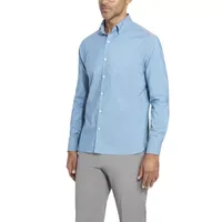 Van Heusen Never Tuck Stain Shield Mens Slim Fit Long Sleeve Button-Down Shirt