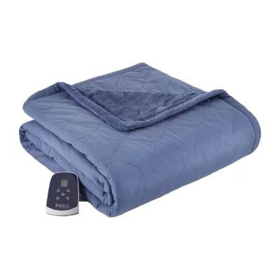 Micro Flannel Vanilla Velvet Heated Washable Midweight Electric Throws