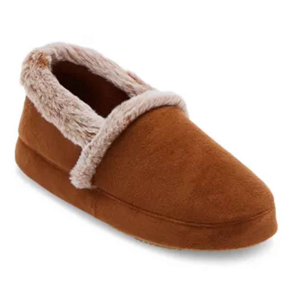 Isotoner Recycled Microsuede A Line Womens Moccasin Slippers