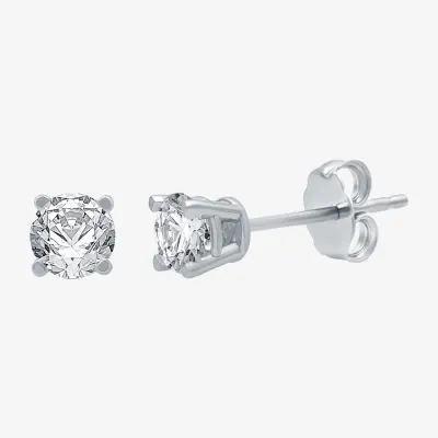 Classic Collection 1/2 CT. T.W. Mined White Diamond 10K Gold 3.8mm Stud Earrings