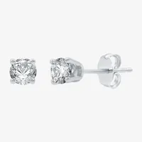 1/3 CT. T.W. Natural White Diamond 14K Gold 3.4mm Round Stud Earrings