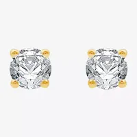 1/3 CT. T.W. Natural White Diamond 14K Gold 3.4mm Round Stud Earrings