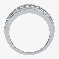 1 CT.T.W. Natural Diamond 10K White Gold Anniversary Ring