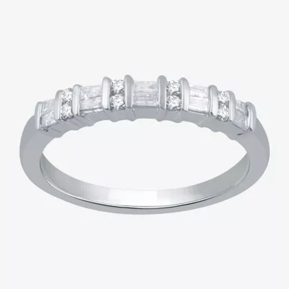 1/4 CT.T.W. Natural Diamond 10K White Gold Band