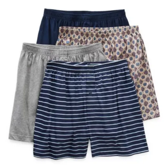 Stafford Knit Mens 4 Pack Boxers - JCPenney