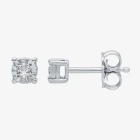 YES, PLEASE! 1/10 CT.T.W. Natural Diamond Hoop and Stud Earring Set in Sterling Silver