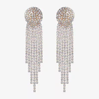 JS Jessica Simpson Gold Tone Crystal Drop Earrings