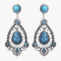 JS Jessica Simpson Silver Tone Drop Earrings