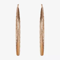 JS Jessica Simpson Gold Tone Womens 79.3mm Hoop Earrings