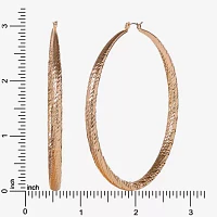 JS Jessica Simpson Gold Tone Womens 79.3mm Hoop Earrings