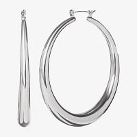 JS Jessica Simpson Silver Tone Hoop Earrings