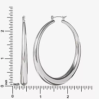 JS Jessica Simpson Silver Tone Hoop Earrings