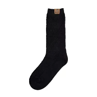 Bearpaw Mixed Texture 1 Pair Crew Socks Womens