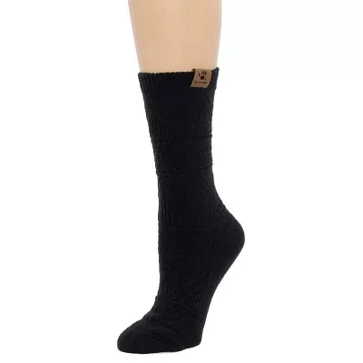 Bearpaw Mixed Texture 1 Pair Crew Socks Womens