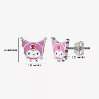 2 Pair Hello Kitty Kuromi My Melody Earring Set