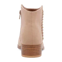 Mia Amore Womens Lakelyn Stacked Heel Booties
