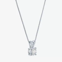 G-H / I1-I2) Womens 1/ CT. Lab Grown White Diamond Sterling Silver Pendant Necklace