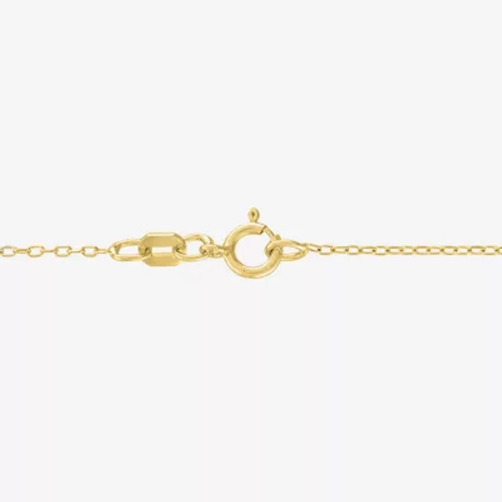 (G-H / I1-I2) Womens 1/10 CT. Lab Grown White Diamond 14K Gold Over Silver Pendant Necklace