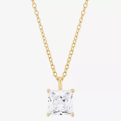 (H-I / Si1-Si2) Womens 2 CT. Lab Grown White Diamond 14K Gold Pendant Necklace