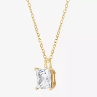 (H-I / Si1-Si2) Womens 2 CT. Lab Grown White Diamond 14K Gold Pendant Necklace