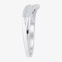 (G-H / Vs2-Si1) 1/2 CT. T.W. Lab Grown White Diamond 10K Gold Chevron Anniversary Wedding Band