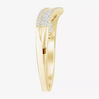 G-H / Vs2-Si1) 1/2 CT. T.W. Lab Grown White Diamond 10K Gold Chevron Anniversary Wedding Band