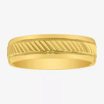 6MM 14K Gold Over Silver Wedding Band