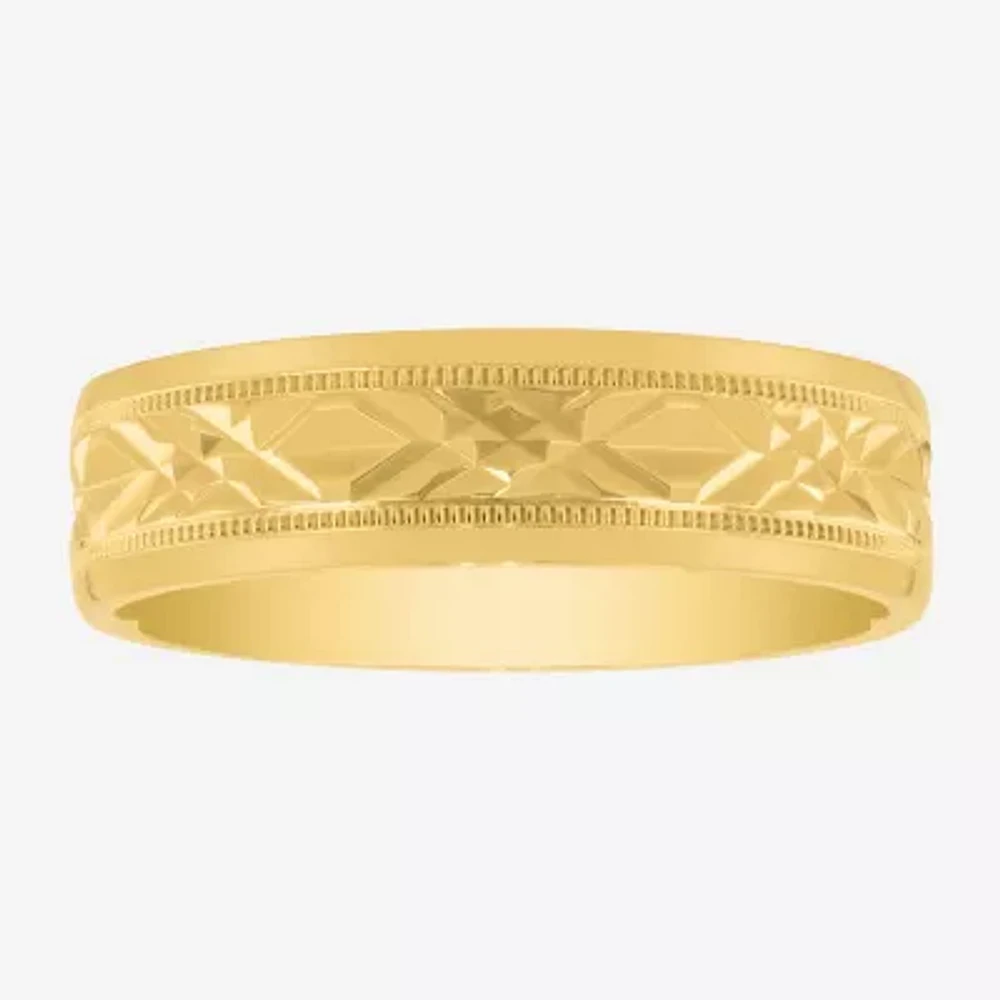 6MM 14K Gold Over Silver Wedding Band