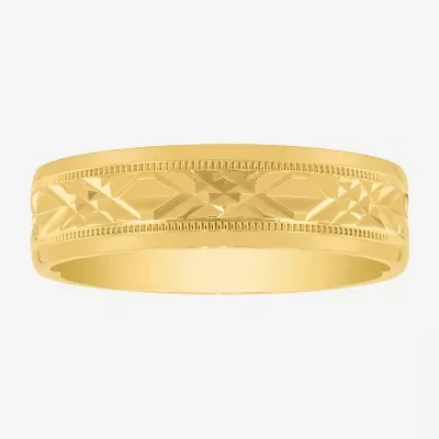 6MM 14K Gold Over Silver Wedding Band